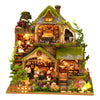 RHZN Miniature House Kit  Dollhouse Kit  Miniature Kit  DIY Mini House Building Kit for mature-themed Teen  Forest Adventure