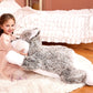 Ikasa Giant Wolf Stuffed Animal Plush Toy, 30 Inches Big Soft Toys For Kids Girls Boys Girlfriend