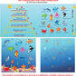 TOWO Wooden Fishing Game-Magnetic Fishing Puzzles with Numbers Jigsaw Puzzle- Sea Creatures Kids Educational Toys for 3 Years Old Math Toy