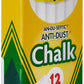 Crayola Chalk 12 Count - White, Model 50-1402, Perfect for Art Projects and Outdoor Fun