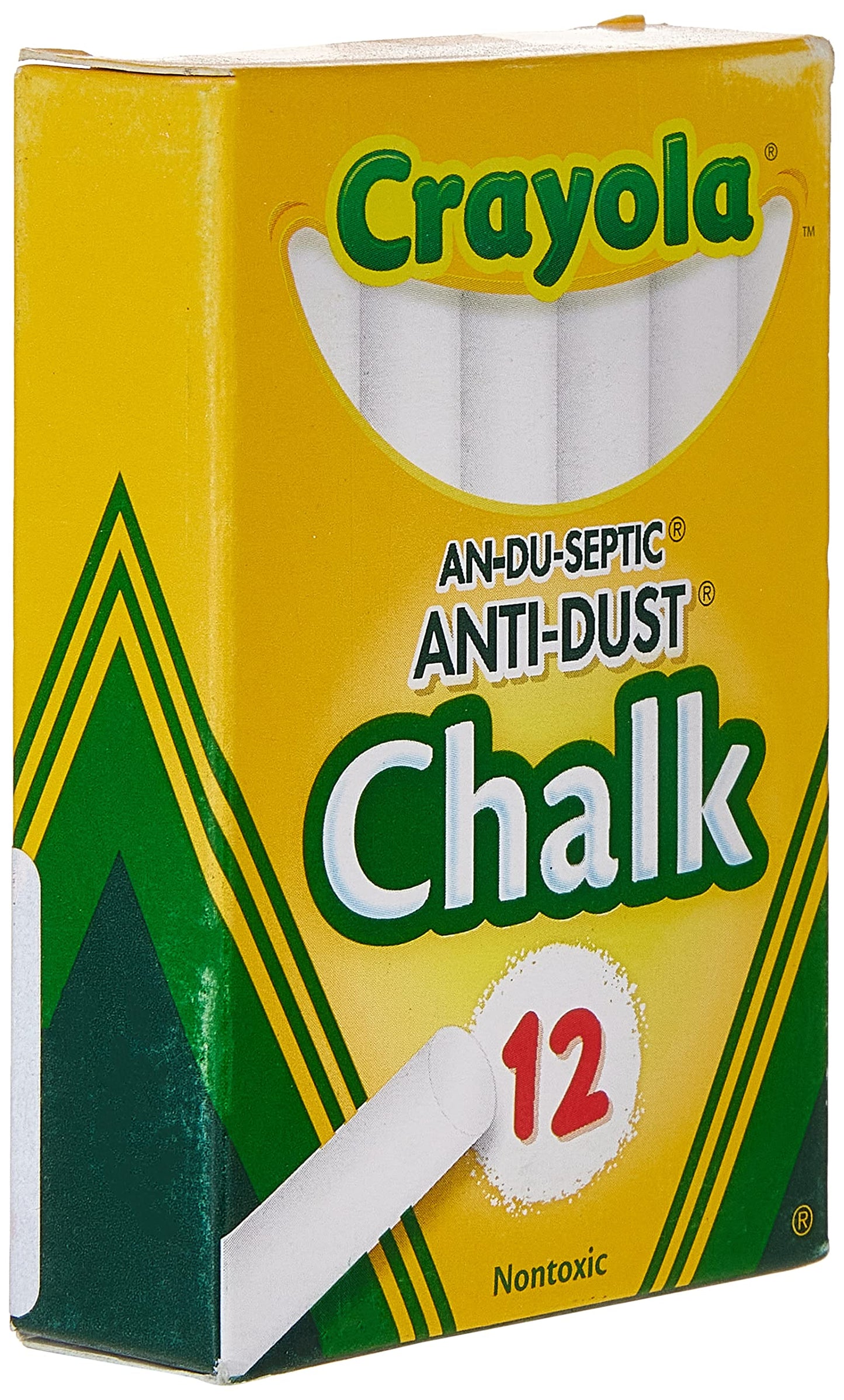 Crayola Chalk 12 Count - White, Model 50-1402, Perfect for Art Projects and Outdoor Fun