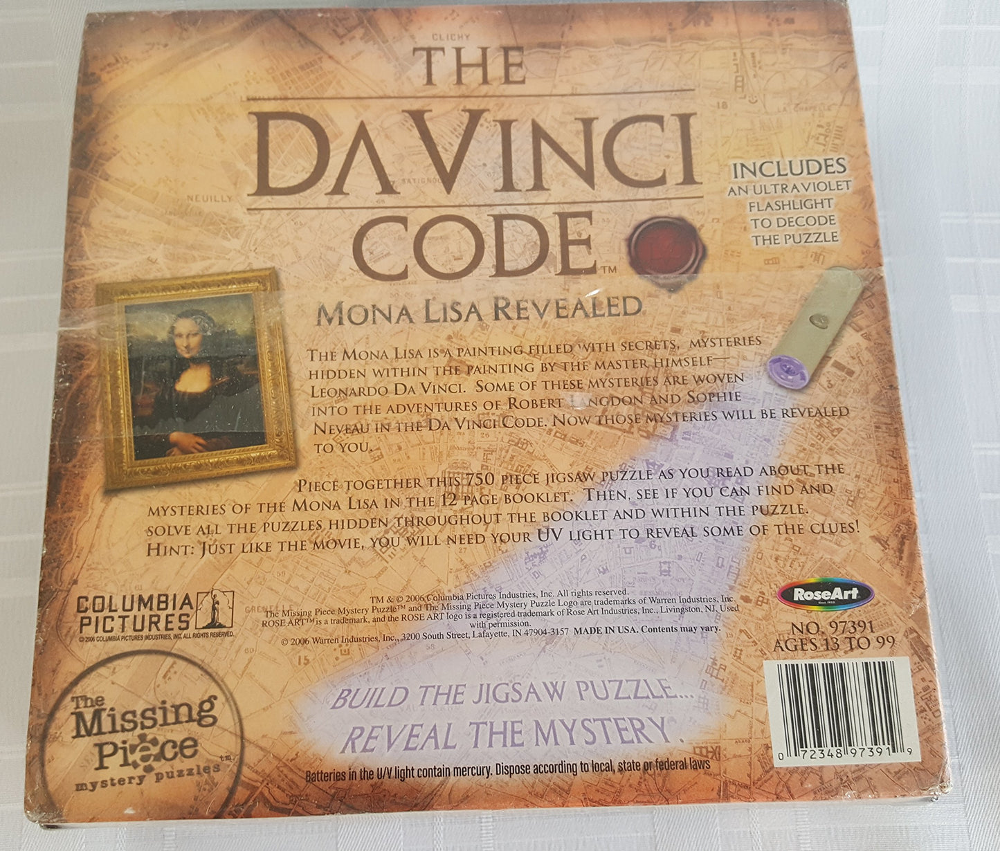 Warren Industries Da Vinci Code 750-Piece Mystery Puzzle - Engaging Fun for All Ages, Ideal for Puzzle Lovers