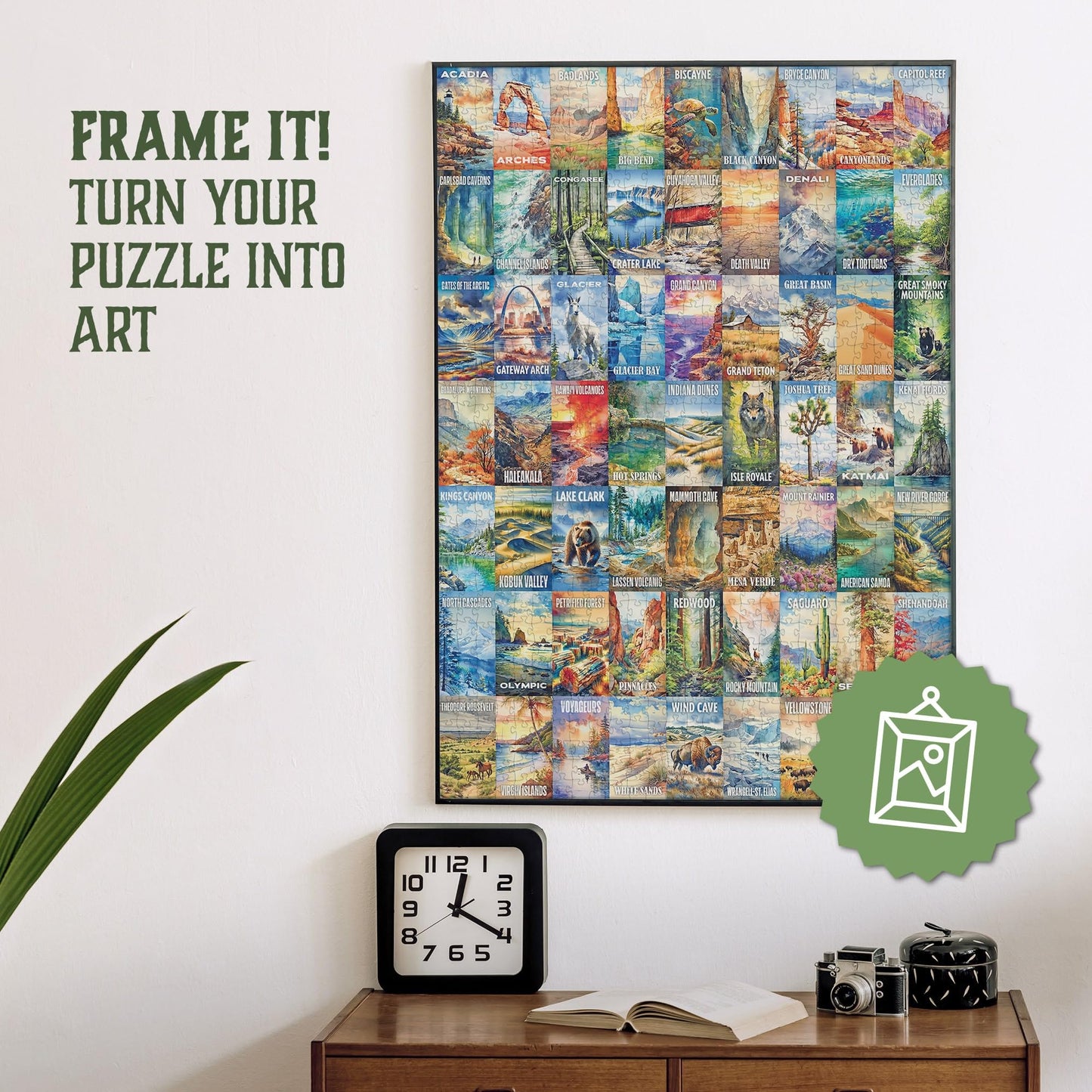 Trekking The National Parks Puzzles For Adults 1000 Pieces - Jigsaw Puzzle With No False Fits - Includes Custom Artwork For All 63 National Parks - Designed By And Made For National Park Enthusiasts