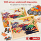 Synarry Large Wooden Monster Truck Puzzles For Kids Gift Box(12.2*9.4 In) - Fsc Certified, 24 Piece Puzzles For Toddlers 3-5, Wood Puzzles For Kids Ages 4-6, Toys Gifts For 3 4 5 6 Year Old Boys Girls