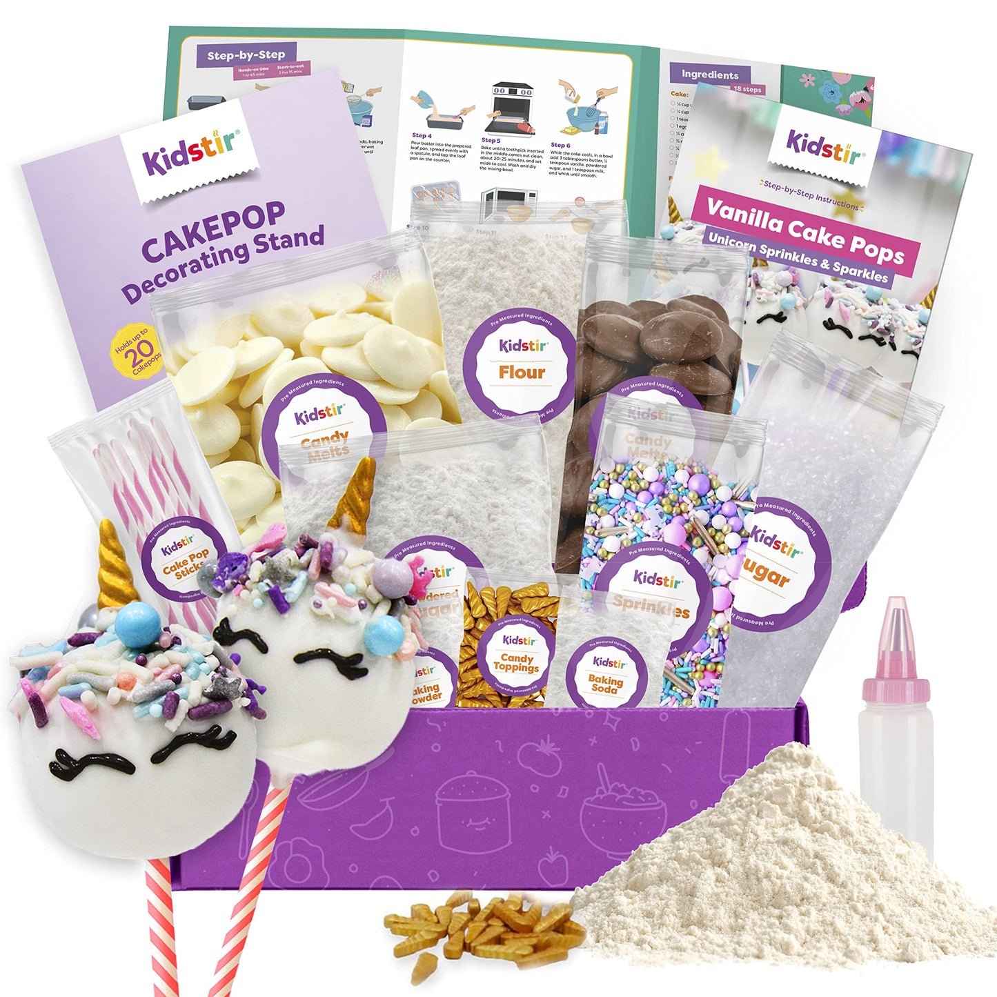 Unicorn Cake Pop Kit DIY Kit for Kids, with Pre-Measured Ingredients Best Unicorns Gifts for Girls, Unicorn Birthday Party Bakin