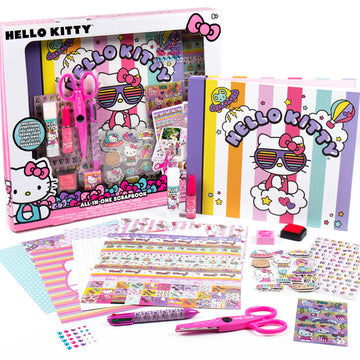 Hello Kitty All-in-One DIY , Design Your Own Scrapbook with Over 250 Essentials, Great Hello Kitty Toys for Weekend Activity, Ph