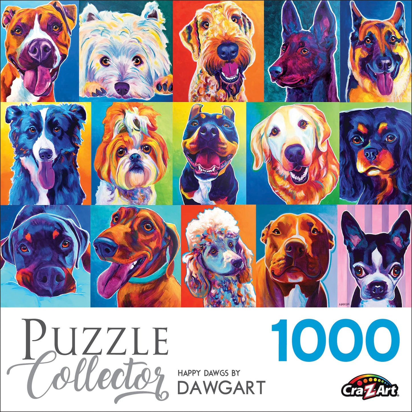 Roseart - Puzzle Collector - Happy Dawgs - 1000 Piece Jigsaw Puzzle For Adults