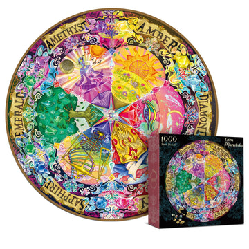 Antelope - 1000 Piece Mandala Puzzle For Adults, Gem Mandala Jigsaw Puzzles 1000 Pieces,1000 Piece Round Puzzles, Butterfly Puzzles, High Resolution, Matte Finish, Smooth Edging, No Dust