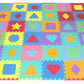 Prosource Kids Foam Puzzle Floor Play Mat With Shapes & Colors 36 Tiles, 12'X12' And 24 Borders