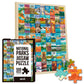 National Parks Puzzle for Adults 500 Pieces, Hand-Drawn Illustrations of National Parks, Zion, Yellowstone, Yosemite, Beautiful 