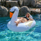 Gofloats Giant Inflatable Pool Floats - Choose Unicorn, Dragon, Flamingo, Swan, Or Bull - Includes Drink Float, White