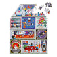 Mudpuppy House On Mars 100 Piece House-Shaped Puzzle