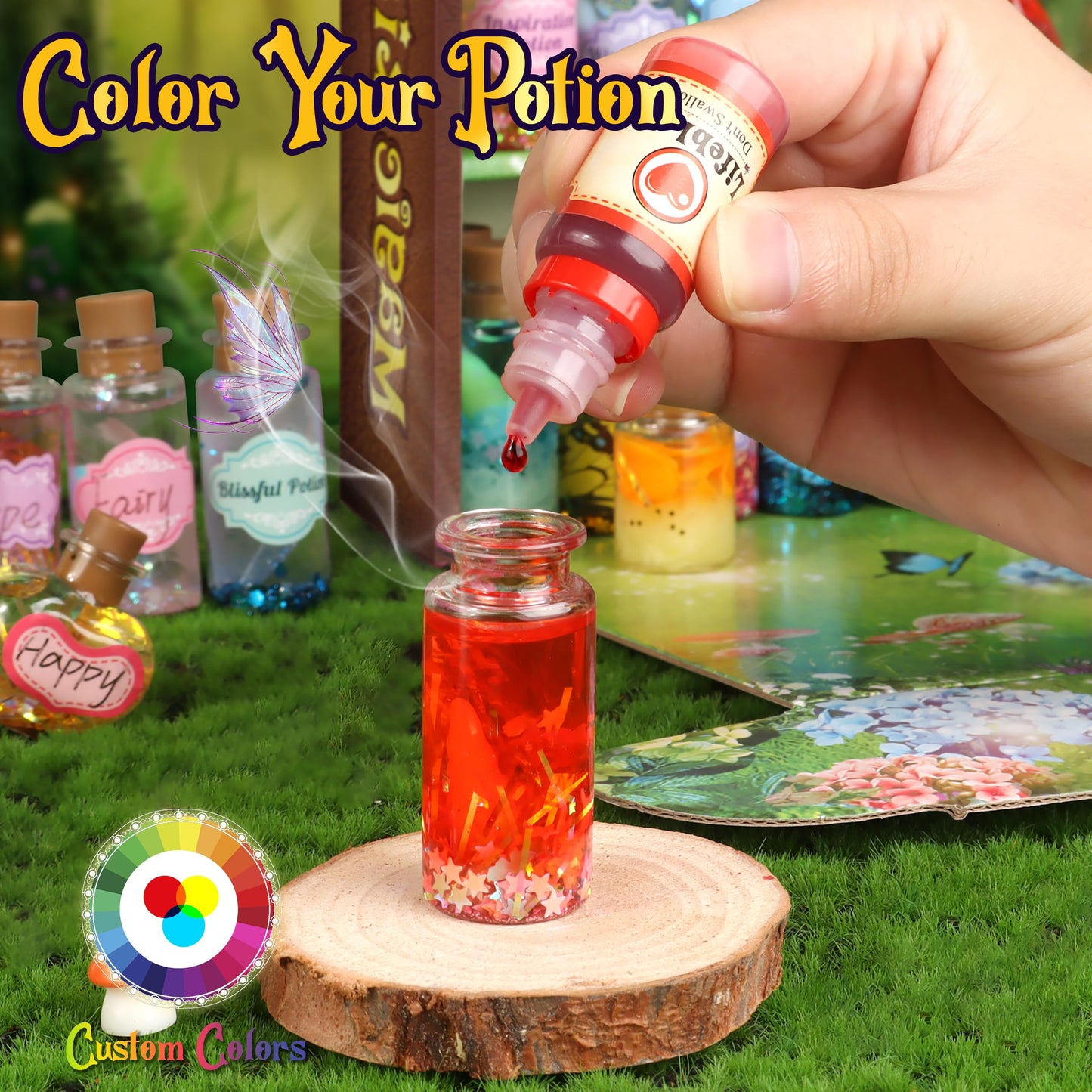 Wookidel Fairy Magic Kit For Kids With 22Pcs Potion Bottles, Potions Making Craft Kit - Gift For Christmas, Birthday, Creative Art Craft Toys For Girls Boys 6 7 8 9 10 12 Year Old