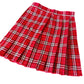 Beautifulfashionlife Women'S Japan School Plain Solid Pleated Costumes Skirts (M,Red White)
