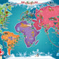 Santa's Sleigh Ride Educational Board Game - Red Plastic Christmas Fun