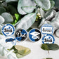 Black and Blue Grad Graduation Party Favors Stickers for Chocolate Kisses, Congrats Grad Stickers Graduation Candy Stickers,Clas