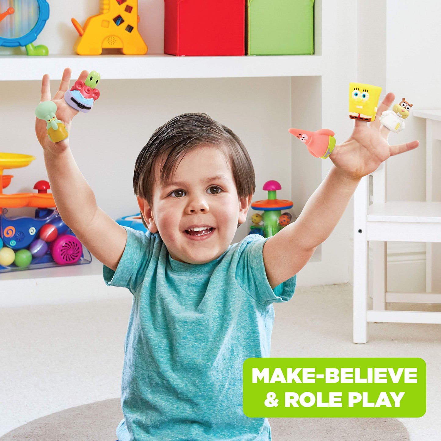 Nickelodeon Spongebob Finger Puppets - Party Favors, Educational, Classroom Rewards, Bath Toys