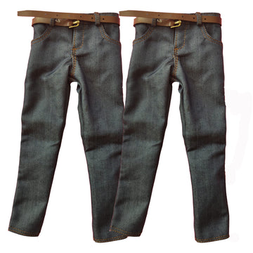 Ssbeauty M 2X 1/6 Custom Scale Blue Jeans Pants For 12'' Male Action Figure Doll Clothes Toy (2X Blue)
