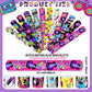 Sinmoe 86 Pcs 80s 90s Party Favors Slap Bracelets Bulk Back to 80s 90s Throwback Theme Party Favors Snap Bracelets Bracelets wit