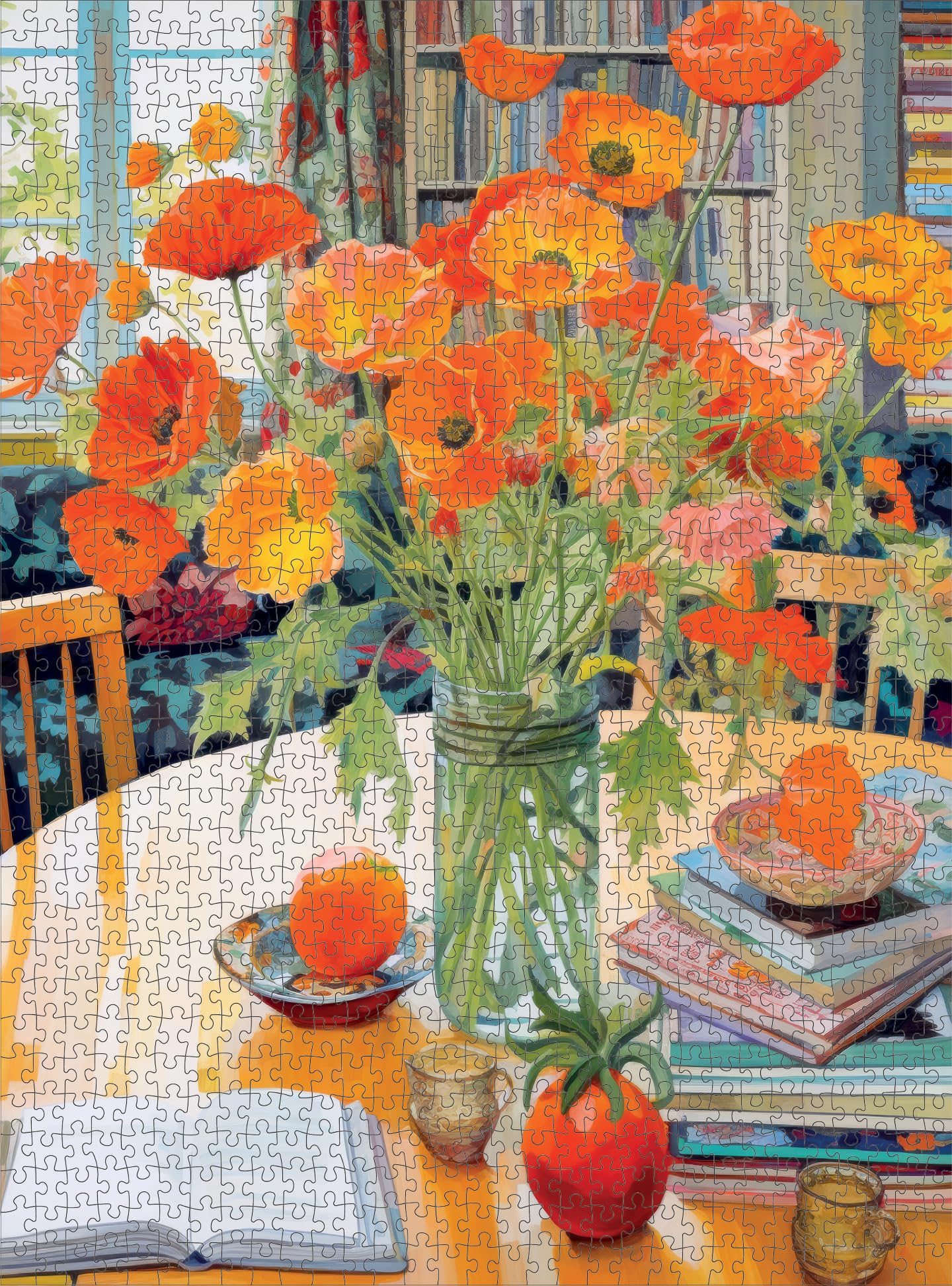 Cross & Glory 1000 Piece Jigsaw Puzzle - Poppies Panorama - Large Art Puzzle - Satin Finish - CG-M-067