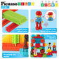 Picasso Toys Hedgehog Blocks 4 Family Action Character Figures Toddler Toy Construction Building Tile Block Expansion Pack Educa