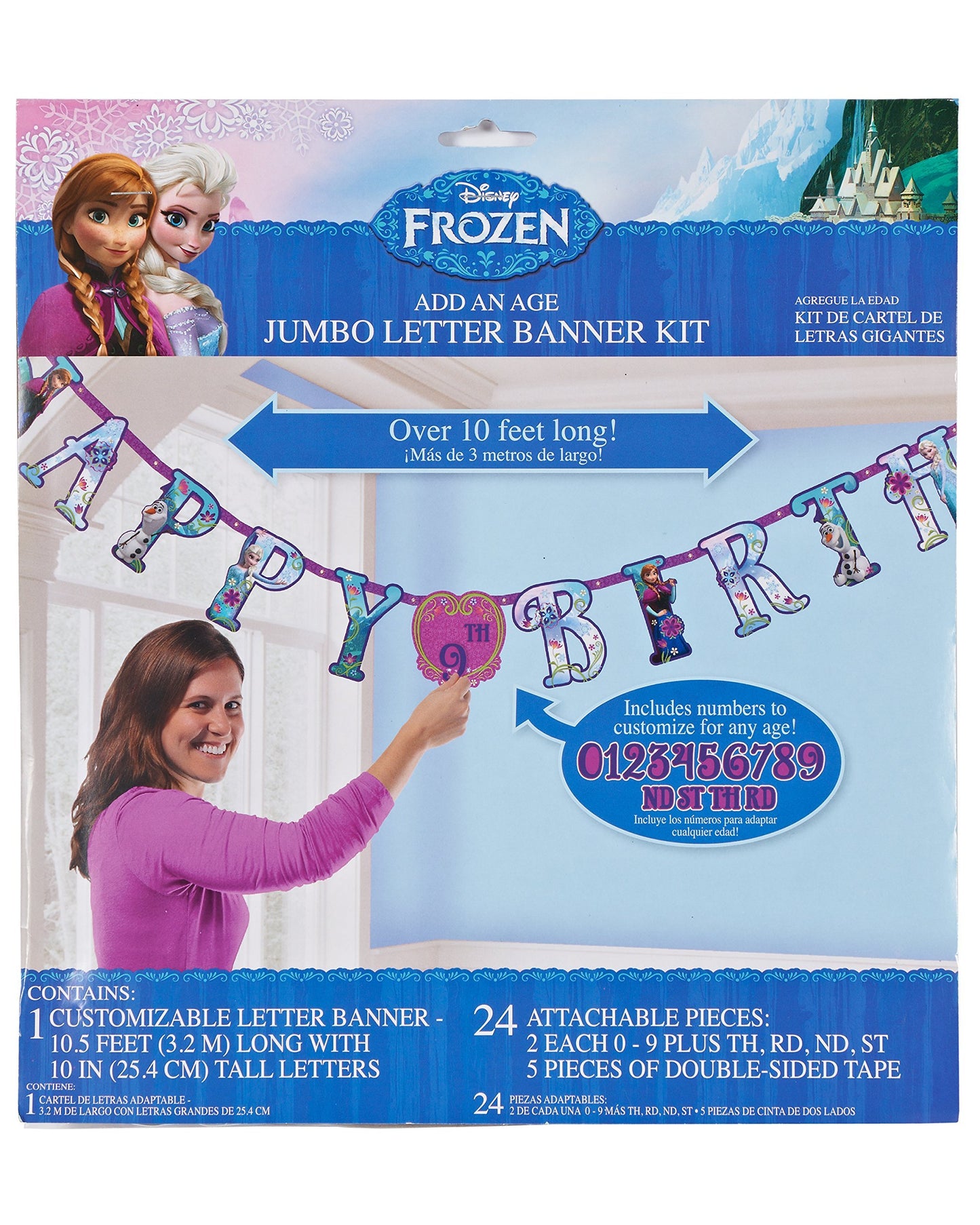 American Greetings Disney Frozen, Add-an-Age Birthday Party Banner