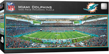 Masterpieces Nfl Miami Dolphins Stadium Panoramic Jigsaw Puzzle, 1000 Pieces, Team Color