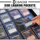 D DACCKIT Toploader Binder - 16-Pocket, Large, Navy Blue, Holds 640 Toploaders, Leather Model A for Trading/Sports Cards