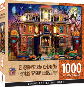 Masterpieces 1000 Piece Halloween Jigsaw Puzzle - Haunted House On The Hill - 19.25''X26.75''