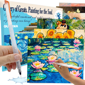 QUOKKA 10PACK Water Painting Dementia Activities for Seniors - Gallery of Greats - Alzheimers Products for Elderly - Activities 