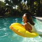 Big Joe Fruit Slice Small No Inflation Needed Pool Float, Lemon Mesh, Quick Draining Fabric, 4 Feet Big