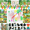 BenLouis 96Pcs Jungle Safari Party Favors Zoo Animals Coloring Books Crayons Sticker Stampers Slap Bracelets Set Bulk Classroom 