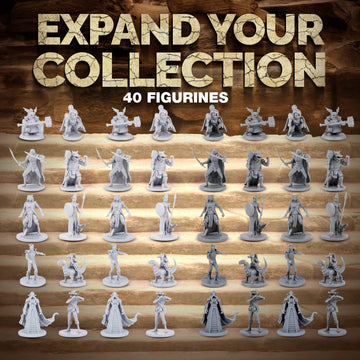 Path Gaming 40 Fantasy Tabletop Miniatures For Dungeons And Dragons . 28Mm Scaled 10 Unique Designs, Bulk Unpainted