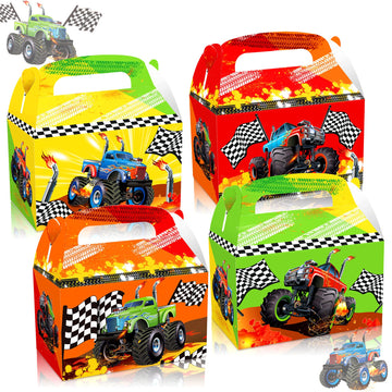 Roaring Good Time 12 PCS Monster Trucks Party Favor Boxes Monster Trucks Party Supplies Monster Trucks Party Favors Monster Truc