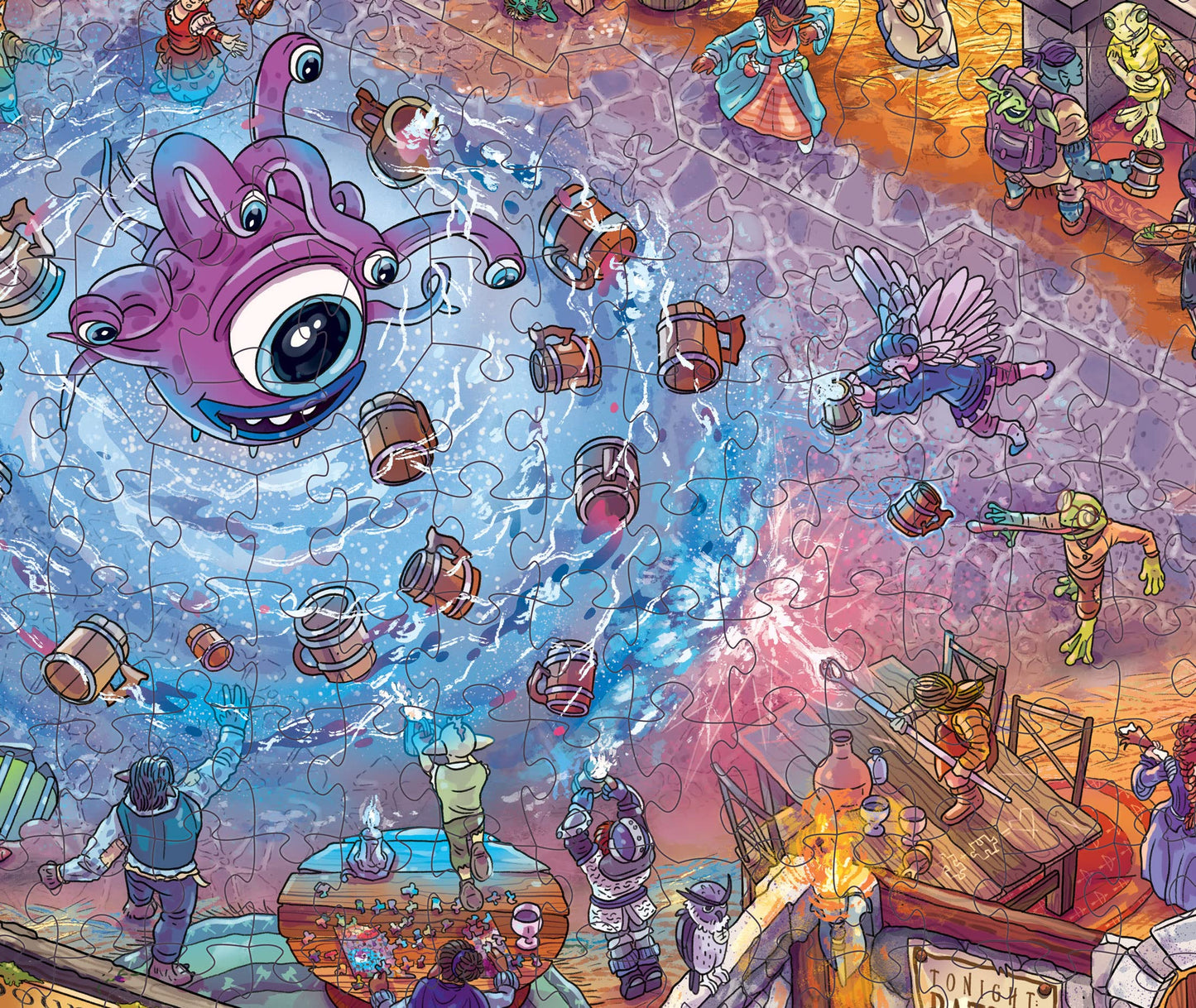 Magic Puzzle Company 1000-Piece Jigsaw Puzzle - The Puzzled Patron - Series Three - Paper Material