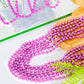 Huskein 200Pcs Mardi Gras Accessories, 33'' Bead Necklace, Mardi Gras Beads, Party Costume Toy Beads Parade Throws Bulk Party Fa