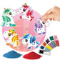 VHALE Peel and Stick Magnetic Sand Art Board, 5 MDF Sand Art Sets with Non Scratch Magnets, Peel, Sprinkle and Stick Designs, 12