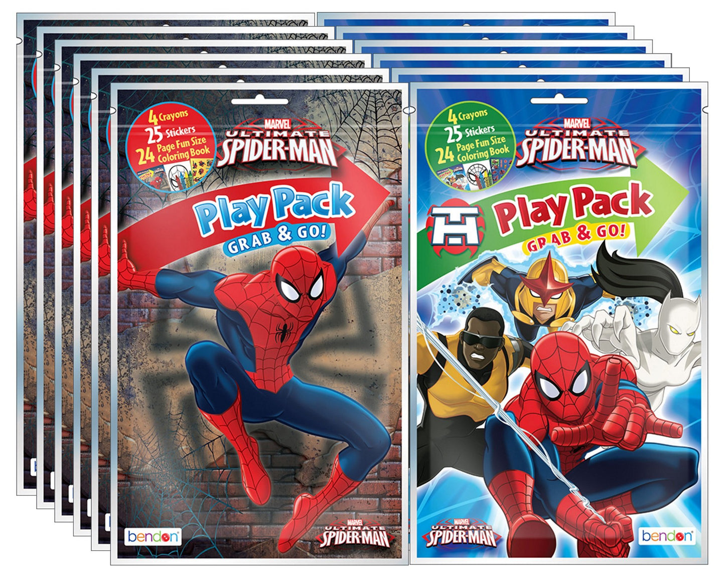 Bundle of 12 Marvels Spider-Man Grab & Go Play Packs