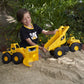CAT Construction Toys, Tough Rigs 15'' Dump Truck & Loader Set Toys 2 Pack Ages 2+, Kid Powered CATerpillar Vehicle Set, Indoor