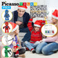 Picasso Toys Magnetic Figures 4 Piece Ninja Character Action Building Block Tiles Toddler Toy Set Magnet Expansion Pack Ages 3 A