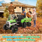Hikole Kids Ride on Tractor, 12V Electric Tractors with Trailer, Remote Control, 11-LED Headlights, 3-Gear-Shift, 30W Dual Motor