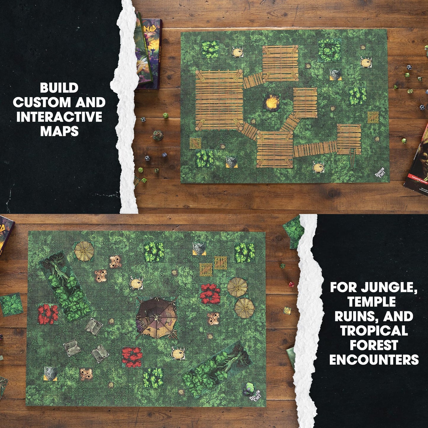 Dungeon Craft Fallen Kingdom Game, Hundreds Of Terrain Pieces, Cut Place Play, Build Interactive Maps, Double-Sided & Water-Resi