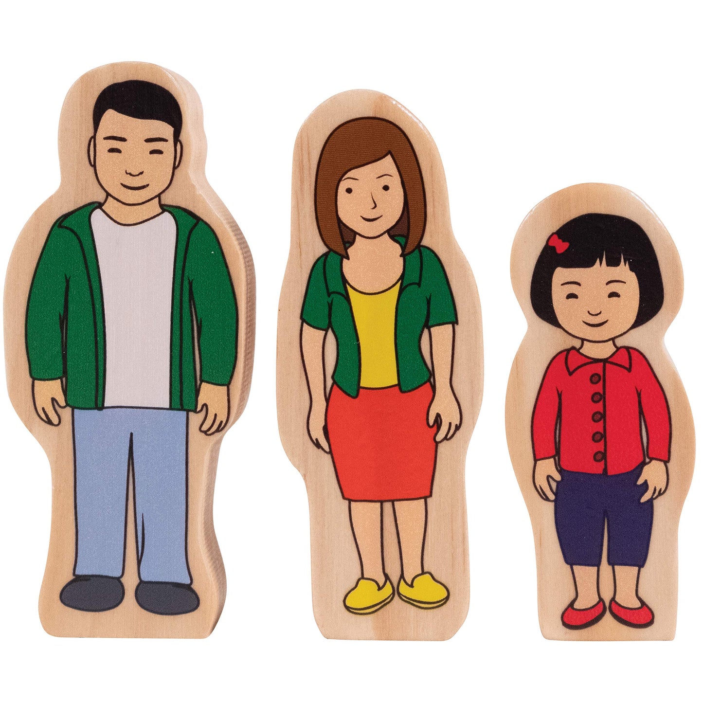 The Freckled Frog - Ff420 My Family - Set Of 30 - Ages 1+ - Inclusive Wooden Blocks For Toddlers - Includes Grandparents, Moms,