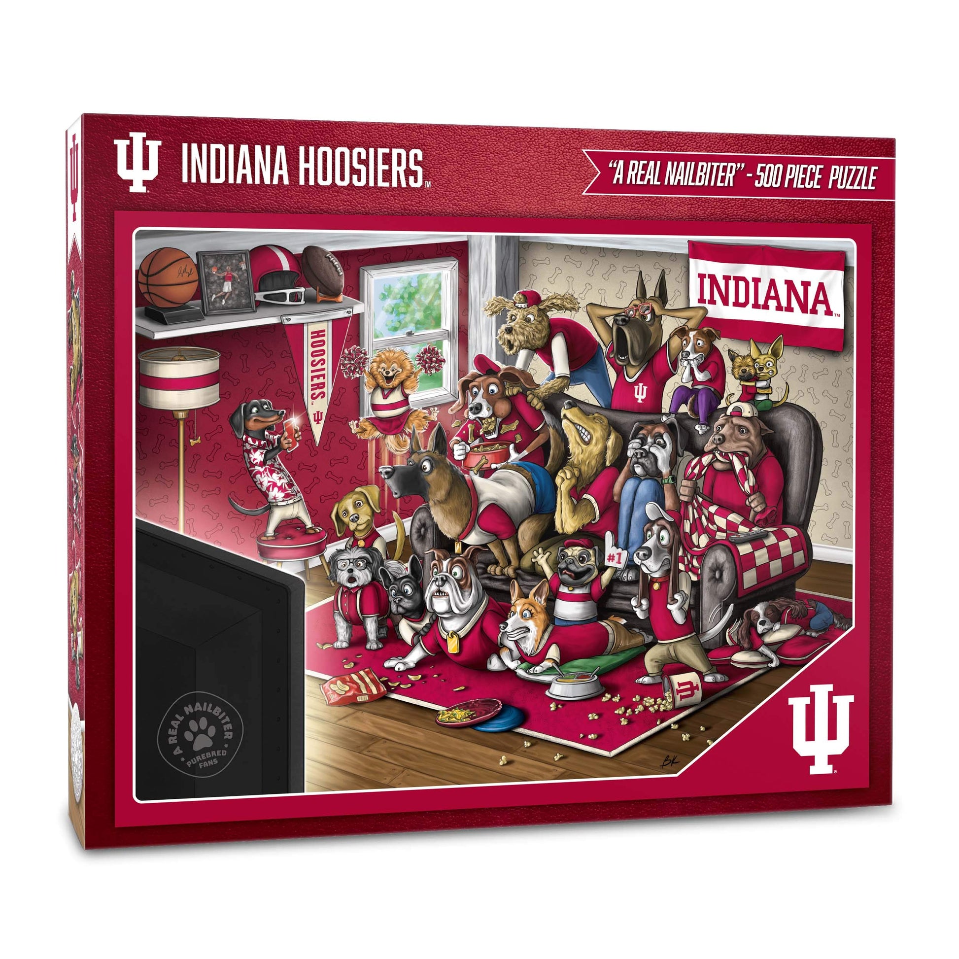 Youthefan Ncaa Indiana Hoosiers Purebred Fans 500Pc Puzzle - A Real Nailbiter