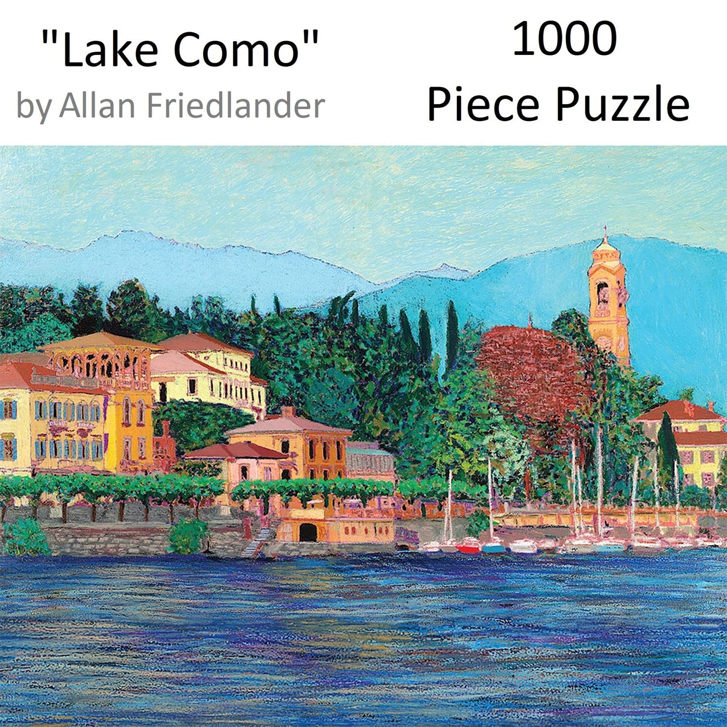 Hart Puzzles Lake Como By Allan Friedlander, 24 X 30 1000 Piece Puzzle