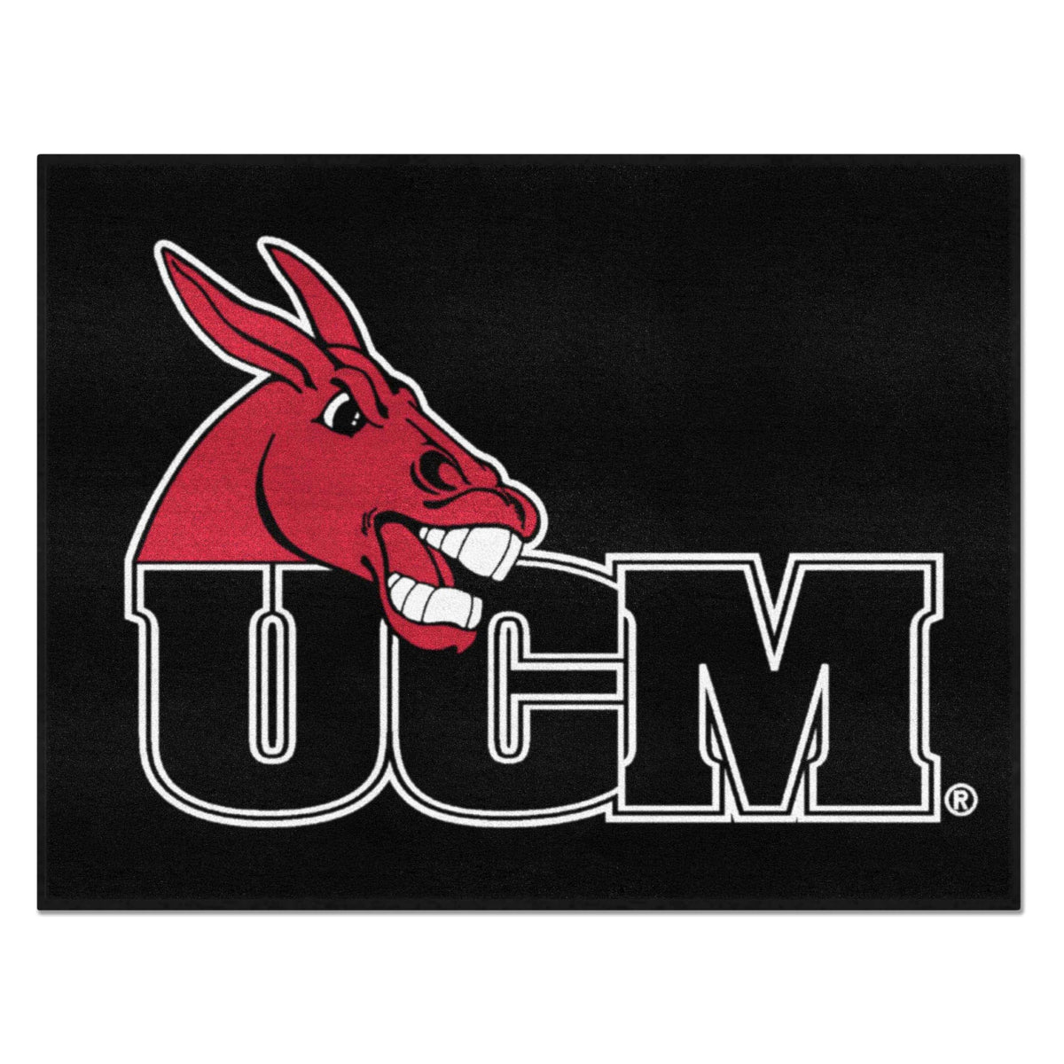 FANMATS 379 University of Central Missouri All-Star Mat | Black | 33.75x42.5 | Mule UCM Primary Logo