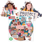 eeBoo: Piece and Love Climate Action 500 Piece Round mature-themed Jigsaw Puzzle  Jigsaw Puzzle for mature-themeds and Families  Includes Glossy and Sturdy Pieces