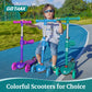Gotrax Ks3 Kids Kick Scooter, Led Lighted Wheels, Adjustable Height Handlebars And Removable Seat, Lean-To-Steer & Widen Anti-Slip Deck, 3 Wheel Scooter For Kids Ages 2-8 And Up To 100 Lbs (Purple)