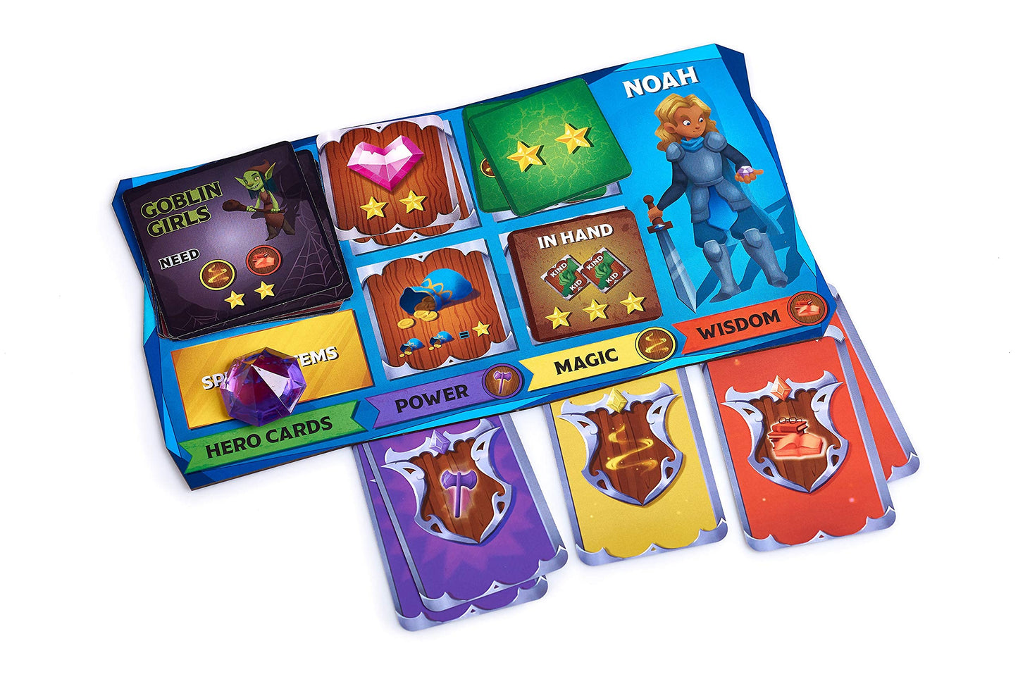 The Quest Kids Fantasy Board Game for Ages 5+, Multicolor Plastic Adventure for Boys and Girls