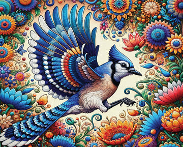 Springbok Blue Jay In Summer 1000 Piece Jigsaw Puzzle For Adults By Artist Peggy Collins